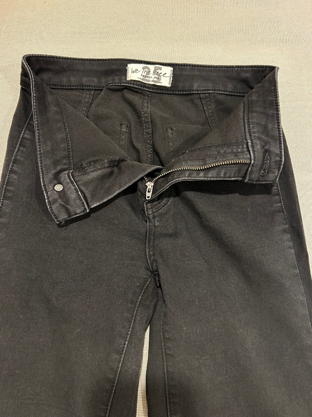 We The Free Extreme Flare High Rise Raw Hem Jeans Black - Picture 4 of 12